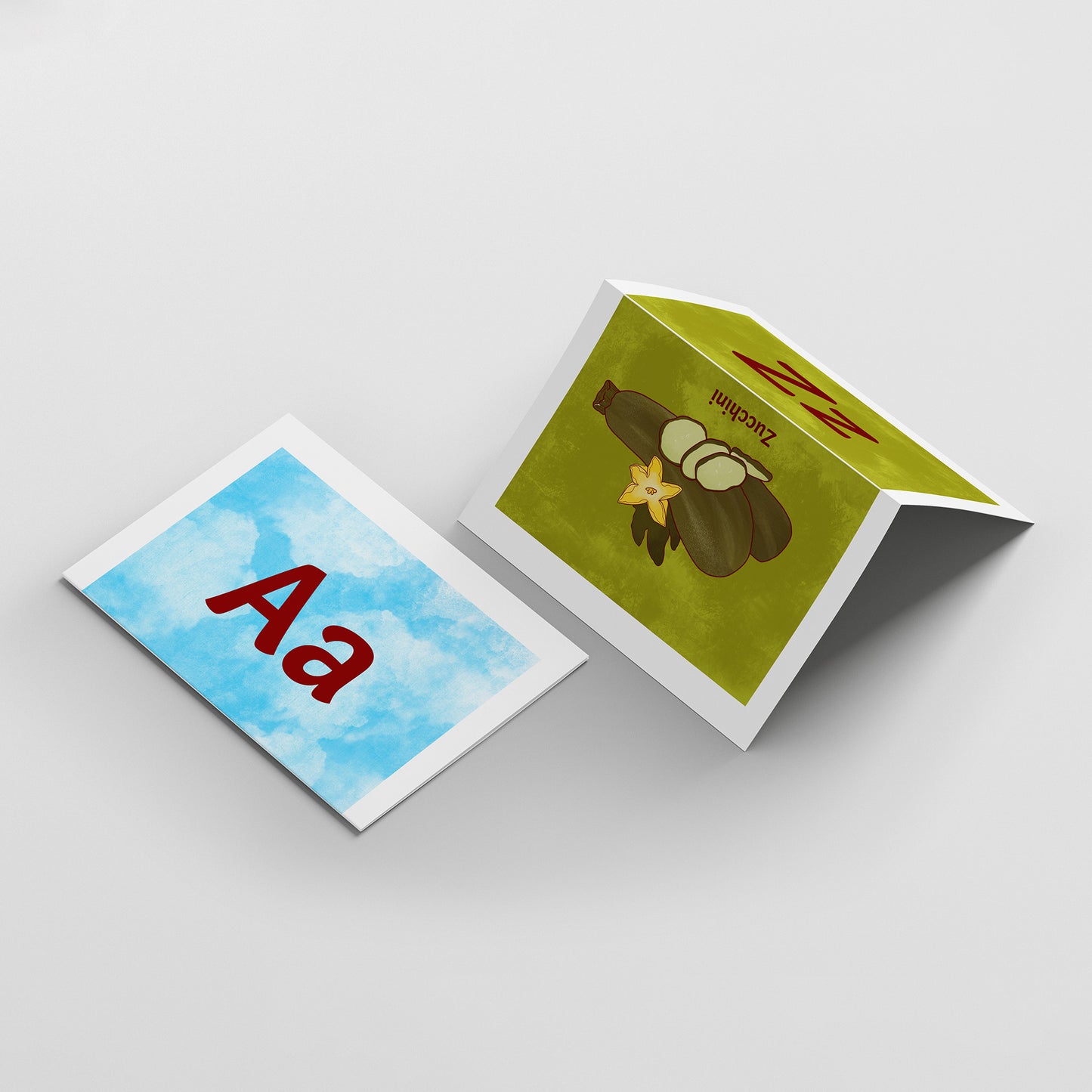 Printable Fruit & Veggie ABC Flashcards