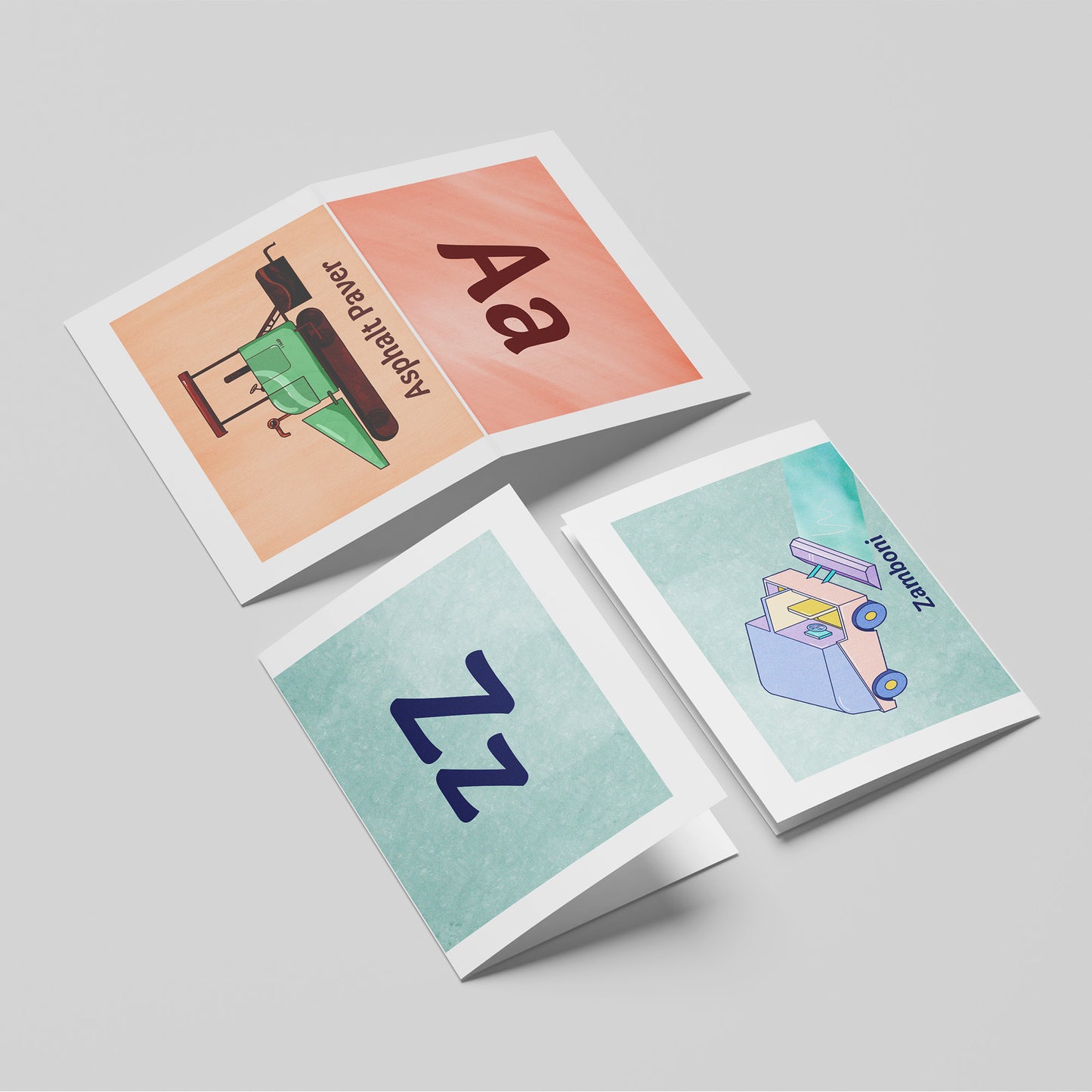 Printable Trucks ABC Flashcards