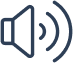 Icon of a speaker with sound waves emanating from it, indicating audio or volume.